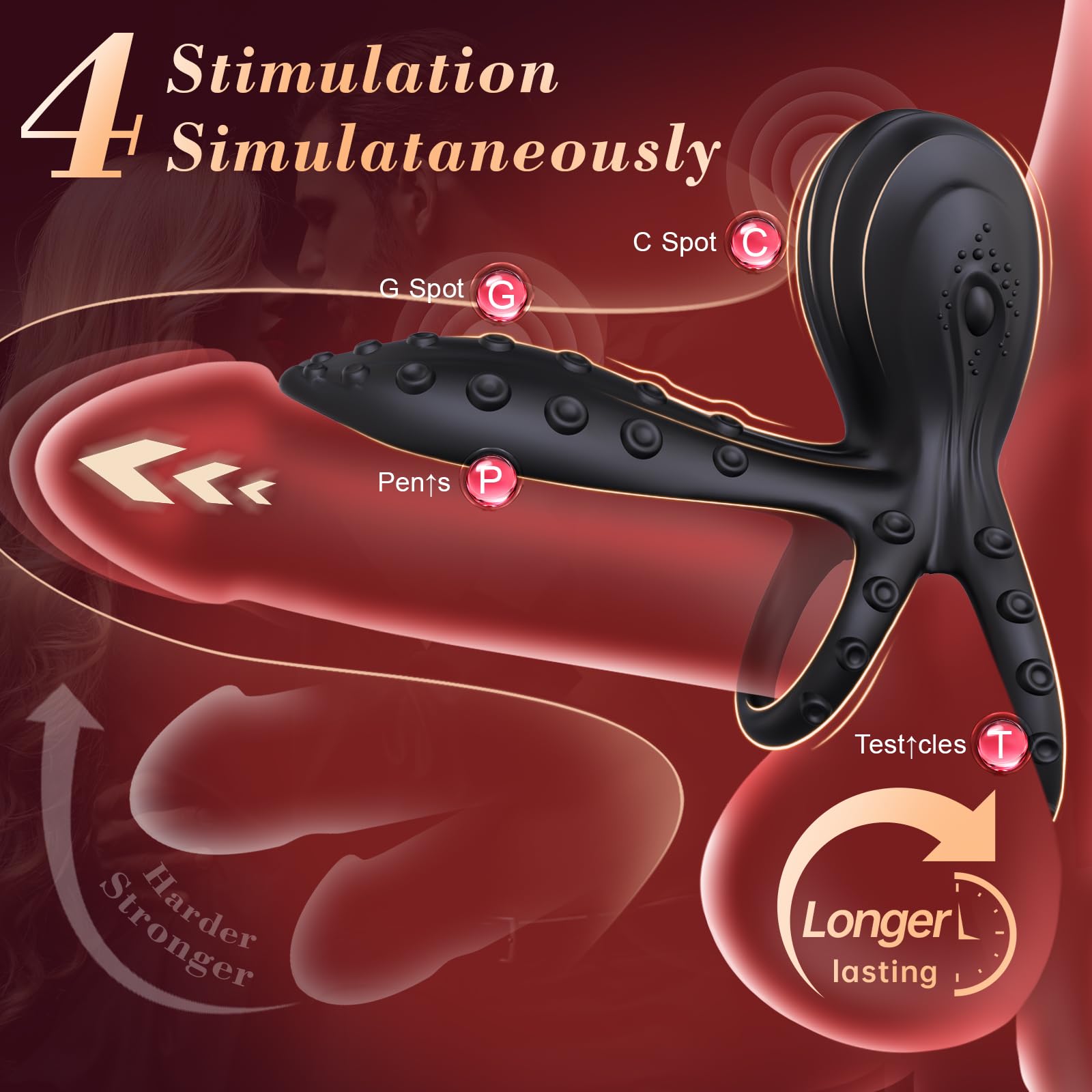 🔥🔥Vibrating cock ring for men and women – a three-in-one thrill💥