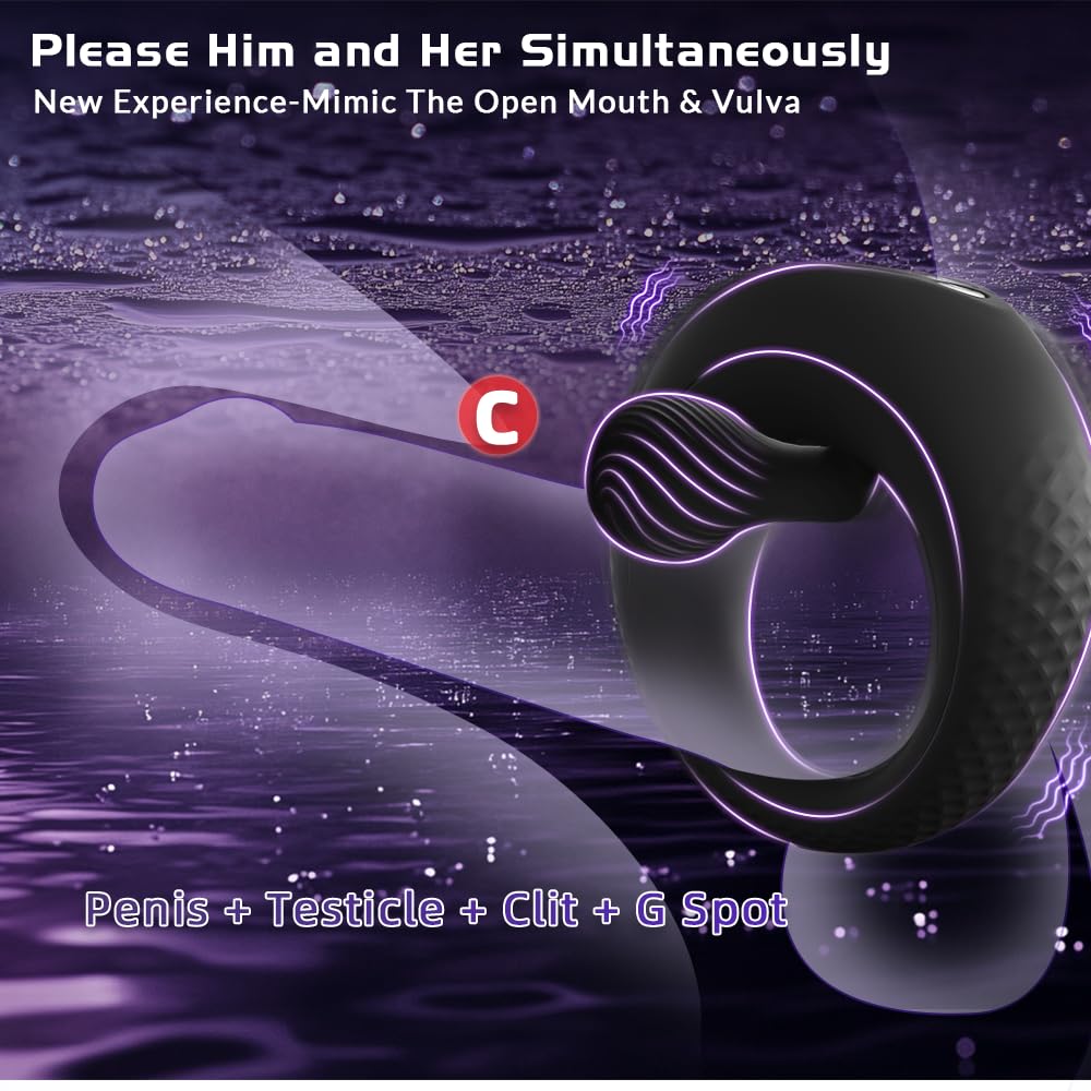 🔥This vibrating cock ring 🔥offers 360° precision bead stimulation and 8 levels of intense vibration,😍 perfect for couples.