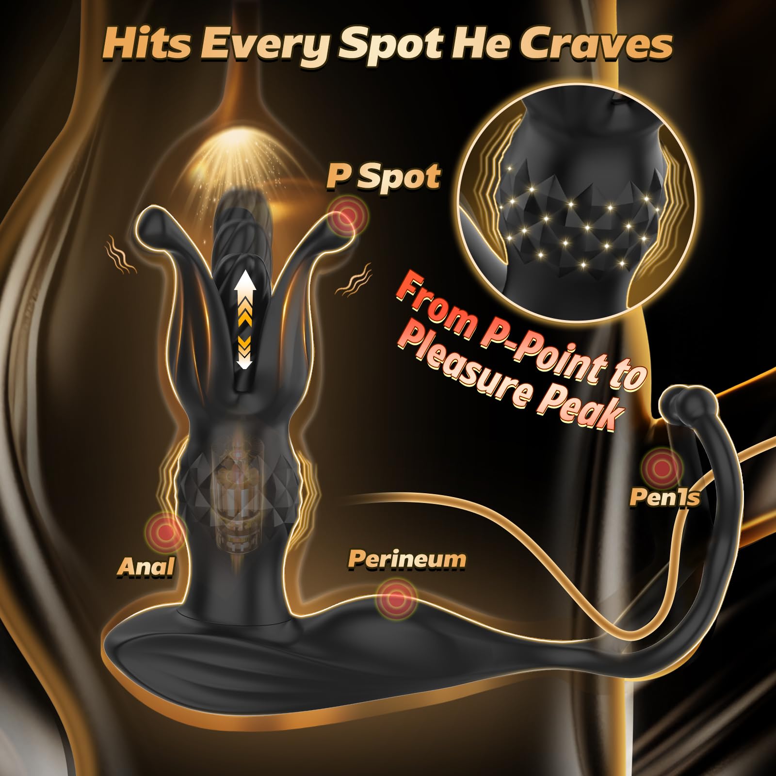 🔥2025 Hot Design 🌺3-in-1 Expanding Petal + Retractable Dirty Dildo + Double-Ring Penis Ring