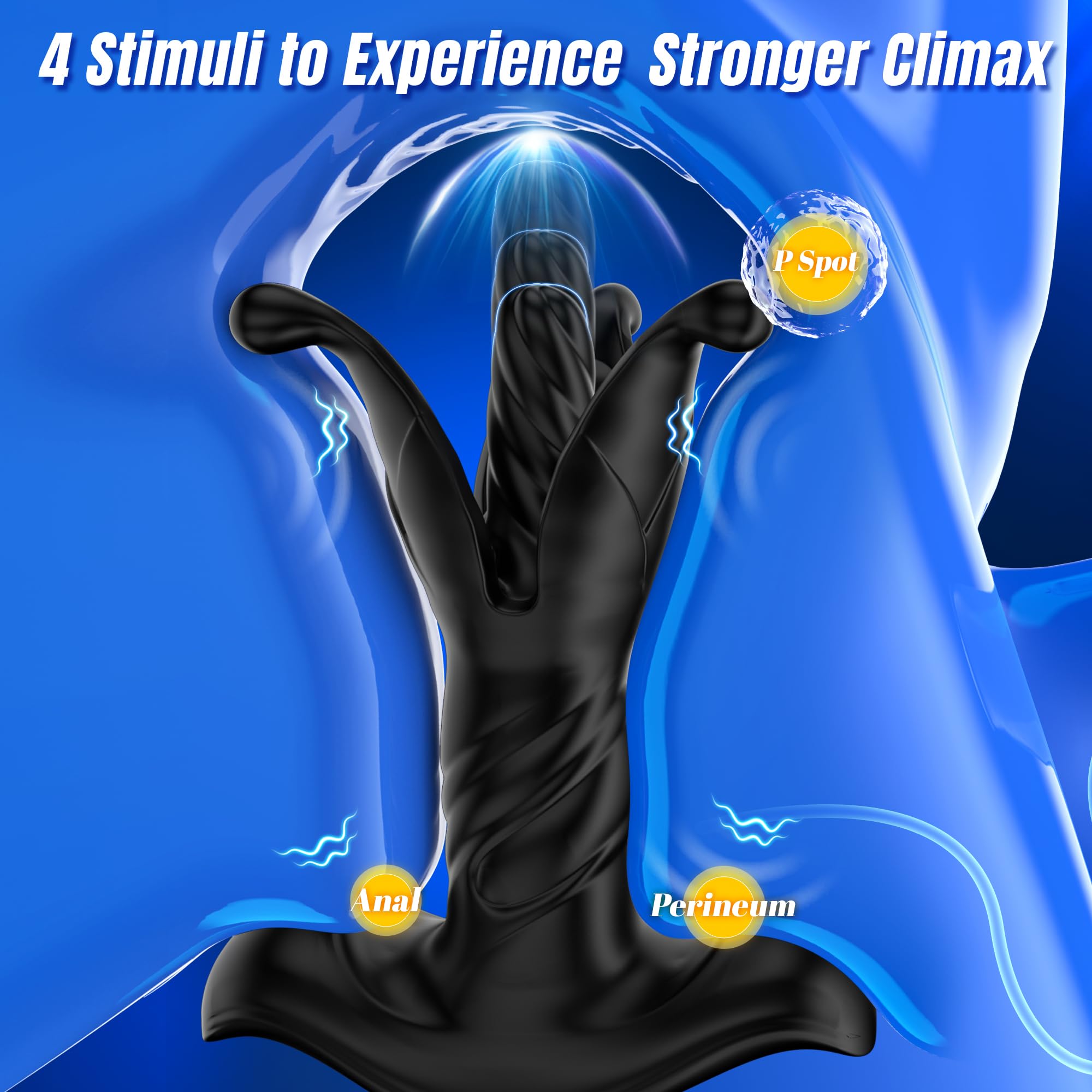 🔥2025 Newest Anal Dildo🌺Prostate Massager Anal Toy, 9 Intensities of Vibration, Slapping, and Push-In Vibrating Anal Plugs