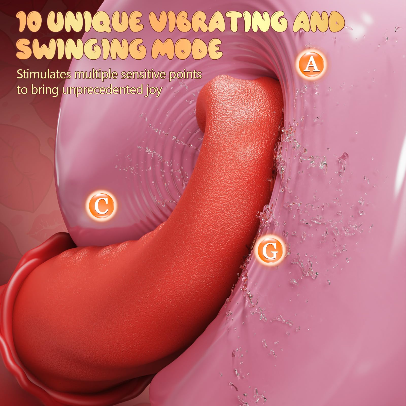 💥Rose tongue stimulator💥20 modes, stimulates the G-spot and clitoris