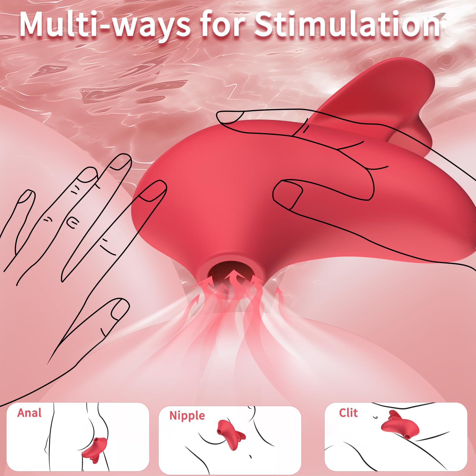 🔥Sexy vibrator,💗 dual stimulation of clitoris and nipples, waterproof sucking egg