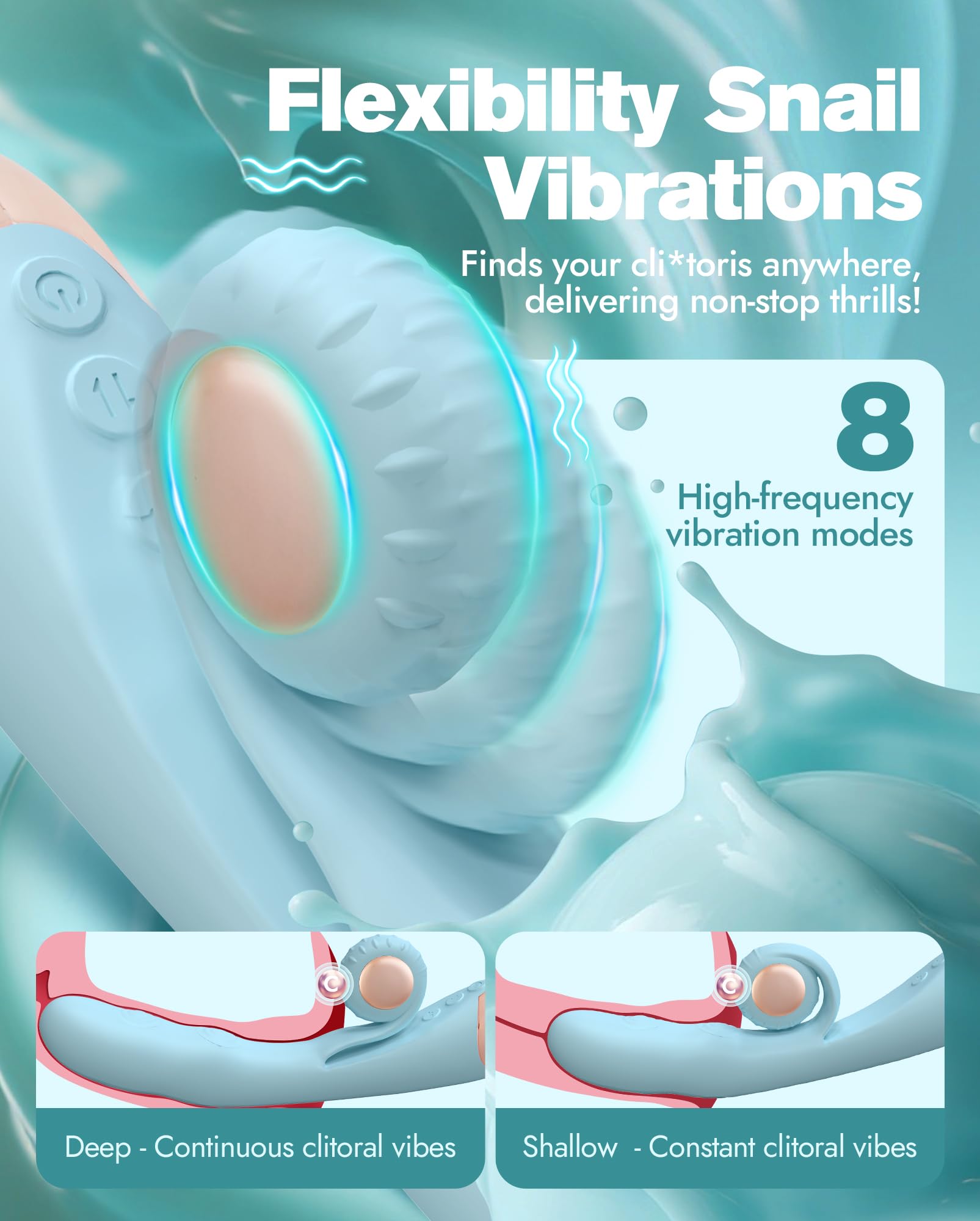 🔥2025 Brand New Design🔥 Snail Vibrator with Three Explosive Effects😍