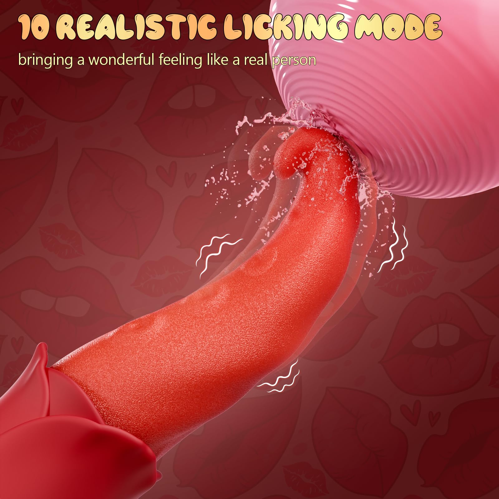 💥Rose tongue stimulator💥20 modes, stimulates the G-spot and clitoris