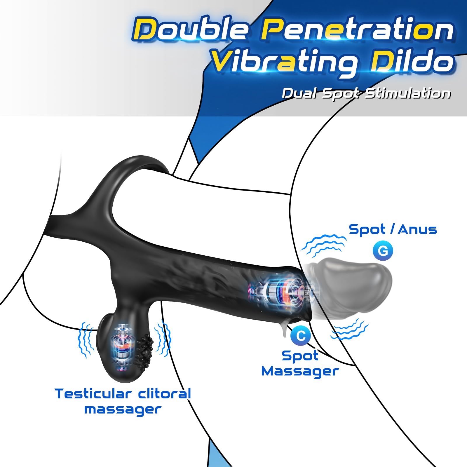 🔥New Arrival in November🔥 Wearable Vibrating Dildo, Dual-Insertion Multifunctional Sex Toy