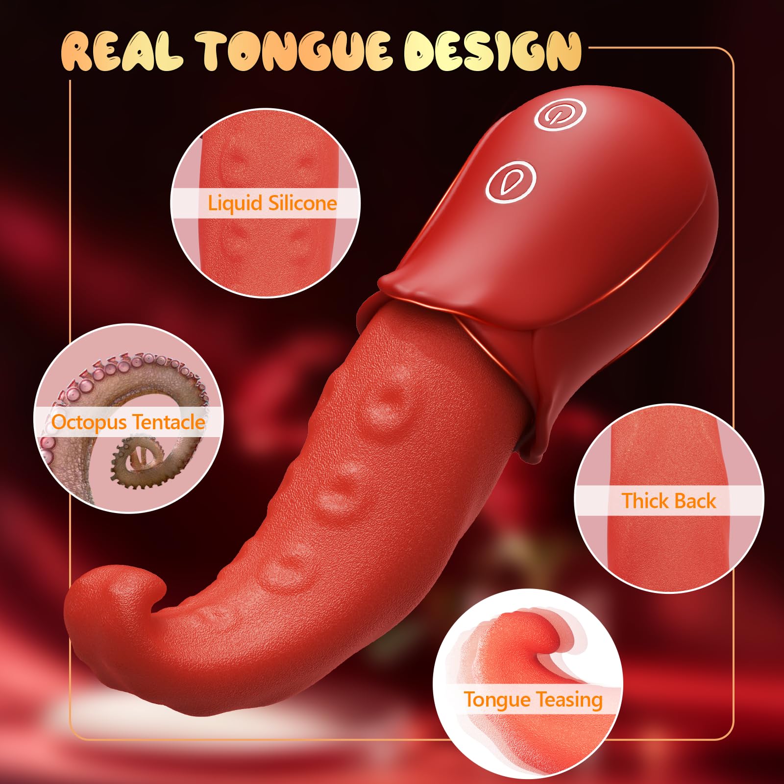 💥Rose tongue stimulator💥20 modes, stimulates the G-spot and clitoris