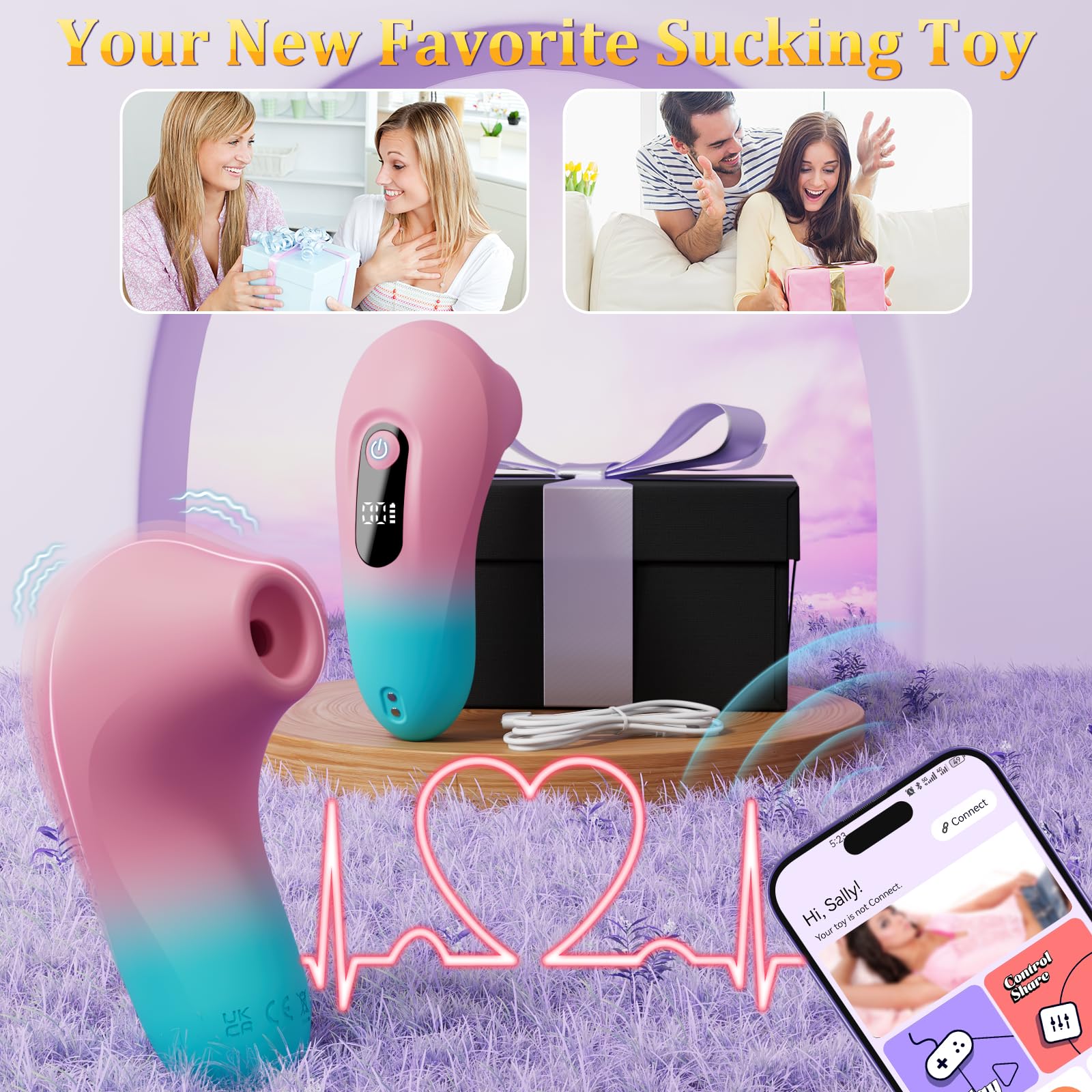 👑Exclusive for the Queen👑 Female Sucking Vibrator 💗– App-Controlled Smart Sex Toy