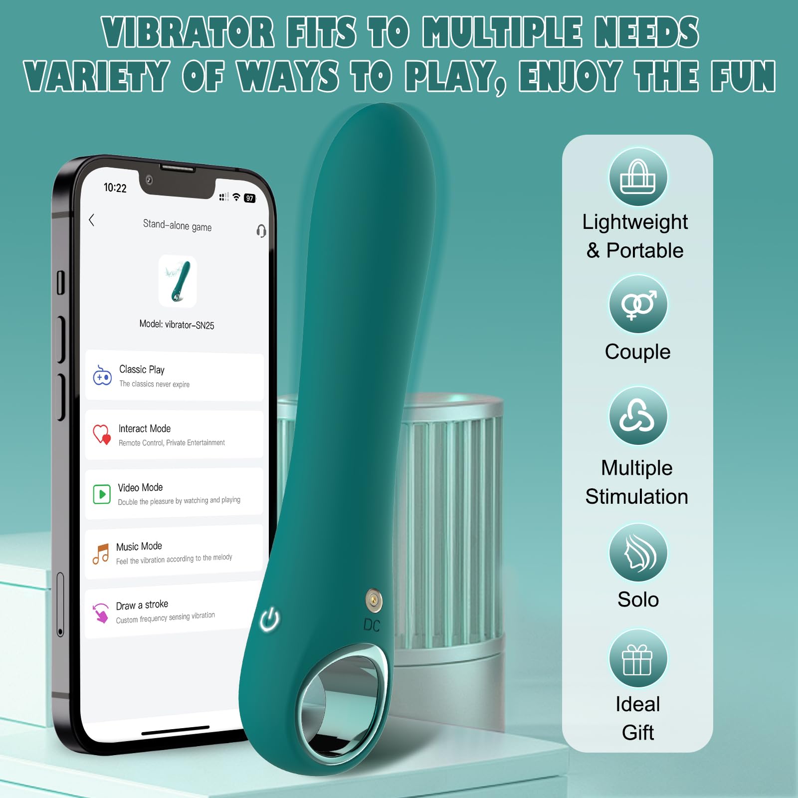 🔥2025 Classic Toy🔥 – Mini APP-Controlled G-Spot Massager, 😘the Best Gift for Yourself