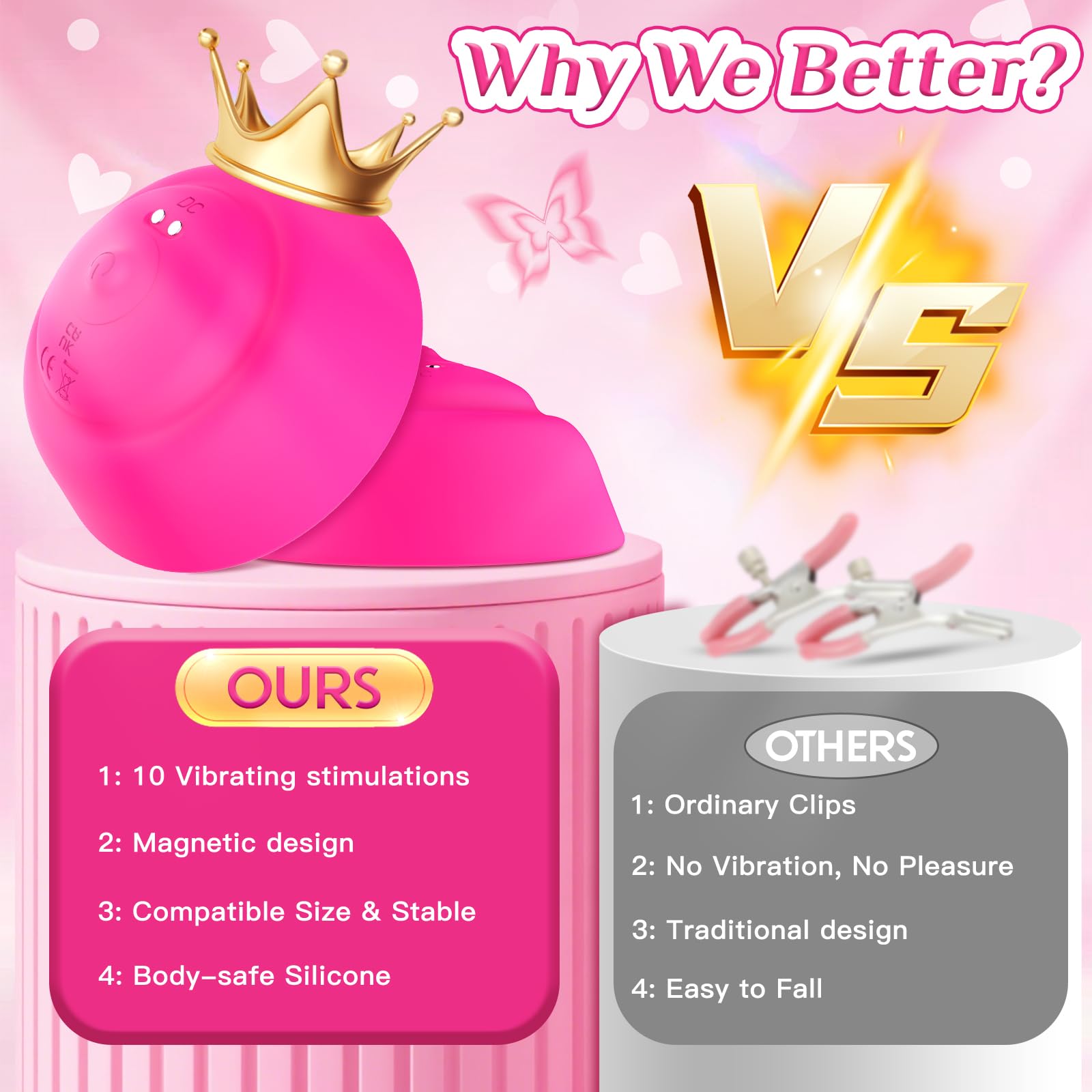 💗Wireless remote control + 📱APP control nipple massager, a must-have for women's breast care.