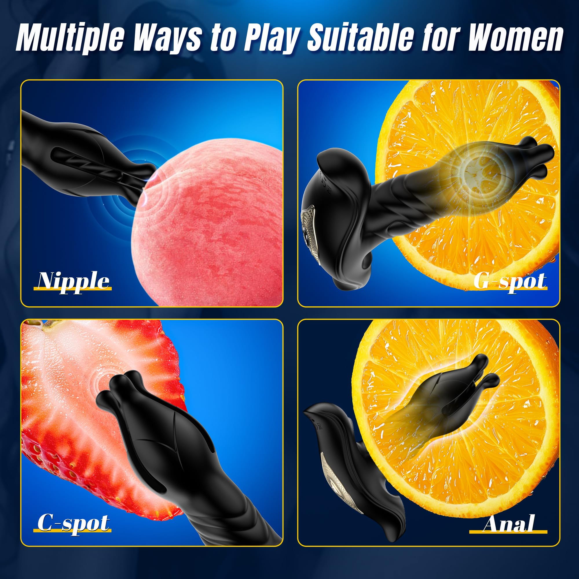 🔥2025 Newest Anal Dildo🌺Prostate Massager Anal Toy, 9 Intensities of Vibration, Slapping, and Push-In Vibrating Anal Plugs