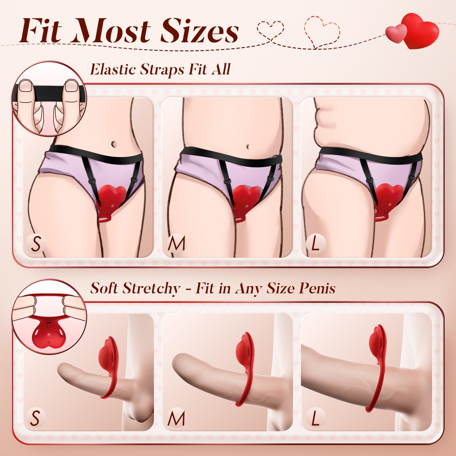 😍2-in-1 couple vibrator, 📱wearable APP remote control vibrator