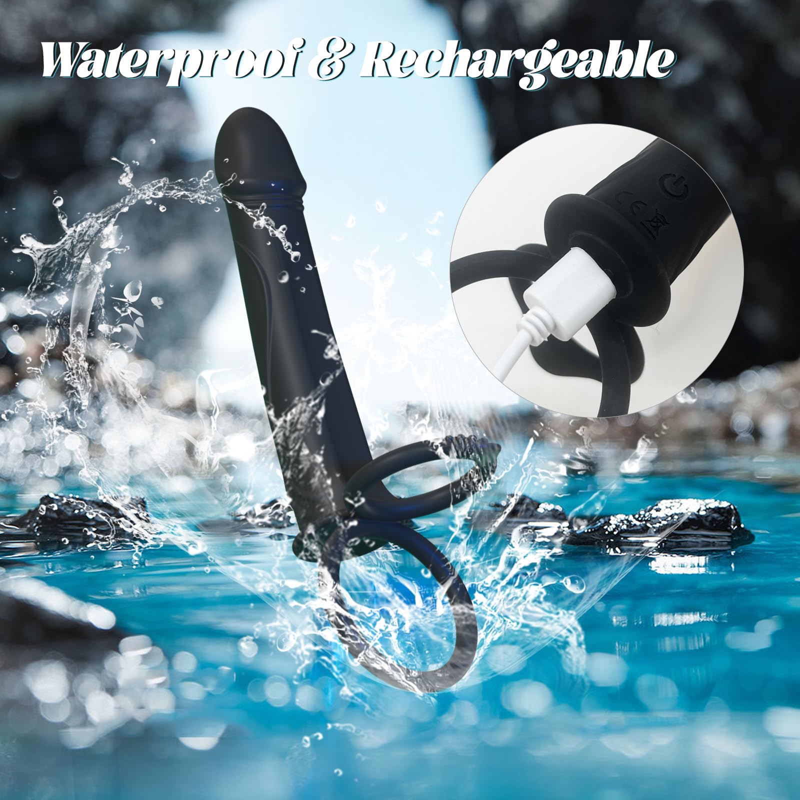 🔥October New Product🔥 Wearable Vibrating Penis, Dual-Ring Dildo Multifunctional Sex Toy