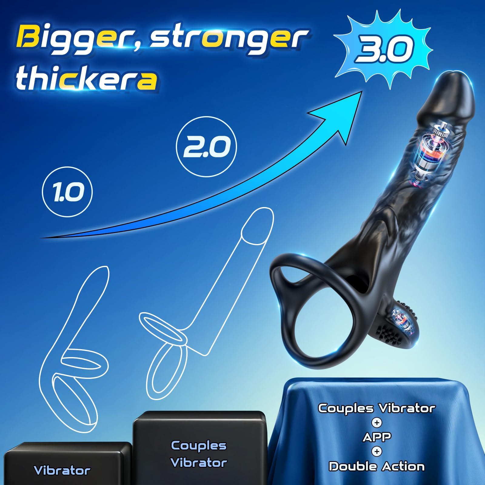🔥New Arrival in November🔥 Wearable Vibrating Dildo, Dual-Insertion Multifunctional Sex Toy