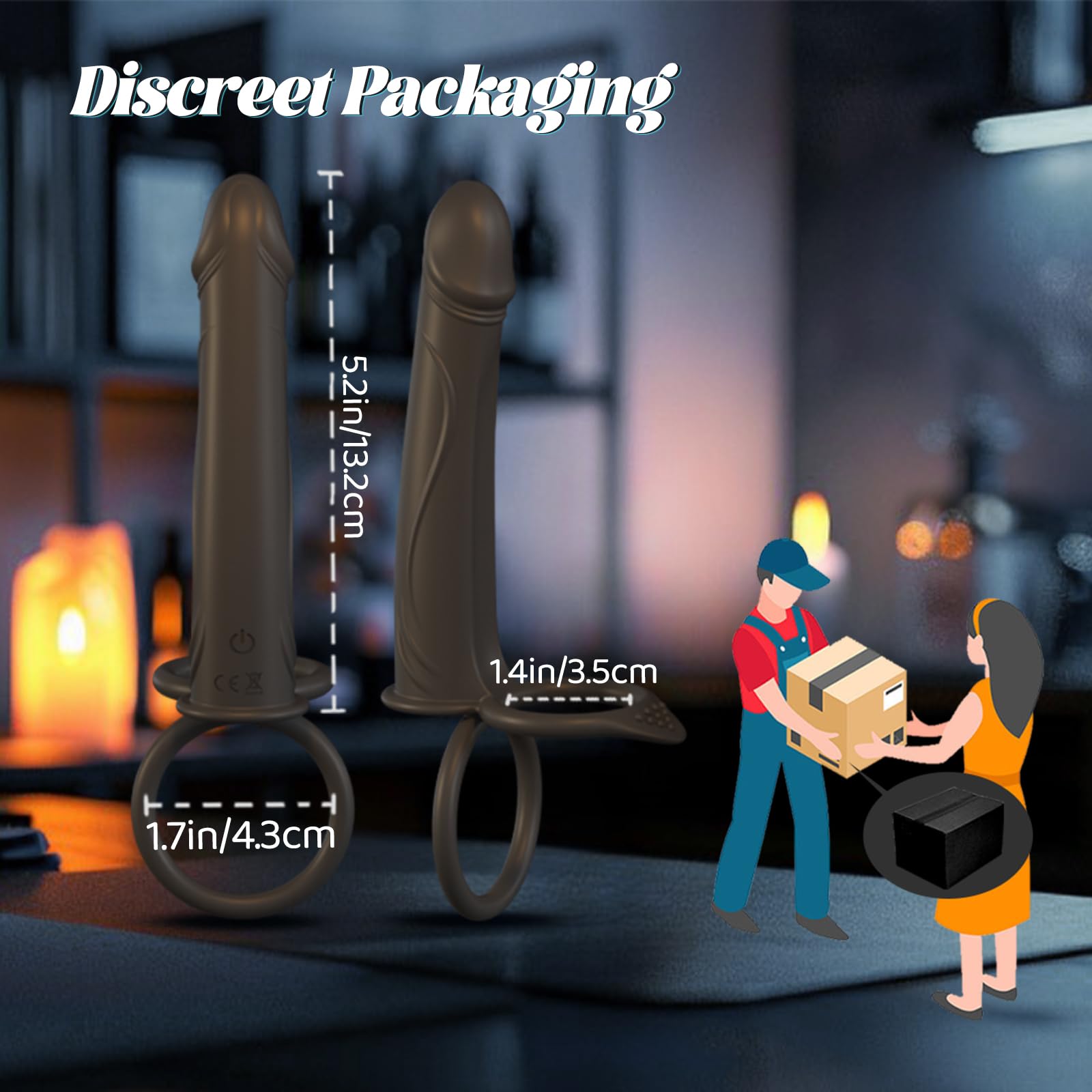 🔥October New Product🔥 Wearable Vibrating Penis, Dual-Ring Dildo Multifunctional Sex Toy