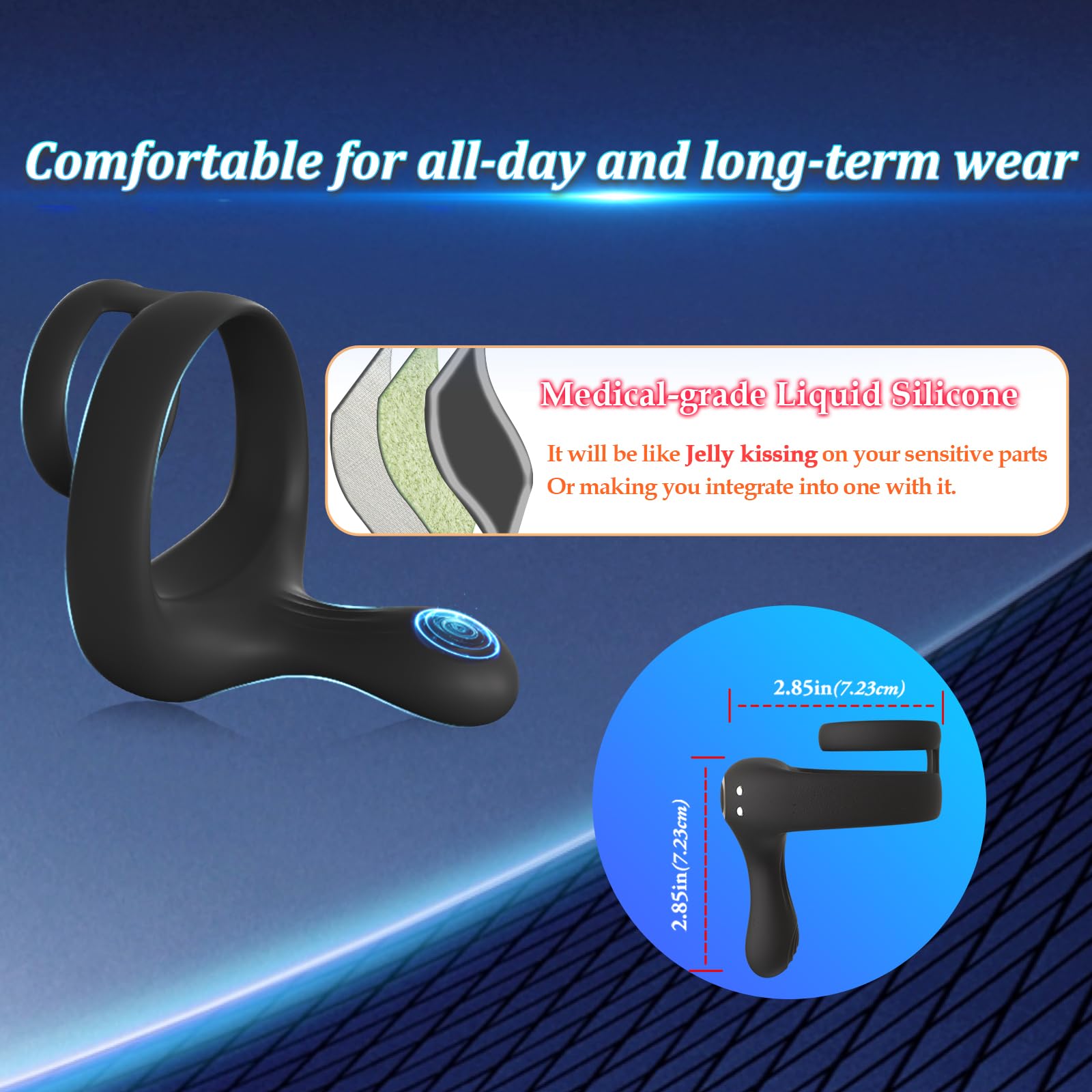 ⭕ Vibrating cock ring stimulator ⭕and ⏰delay ring give you an unprecedented explosive experience!