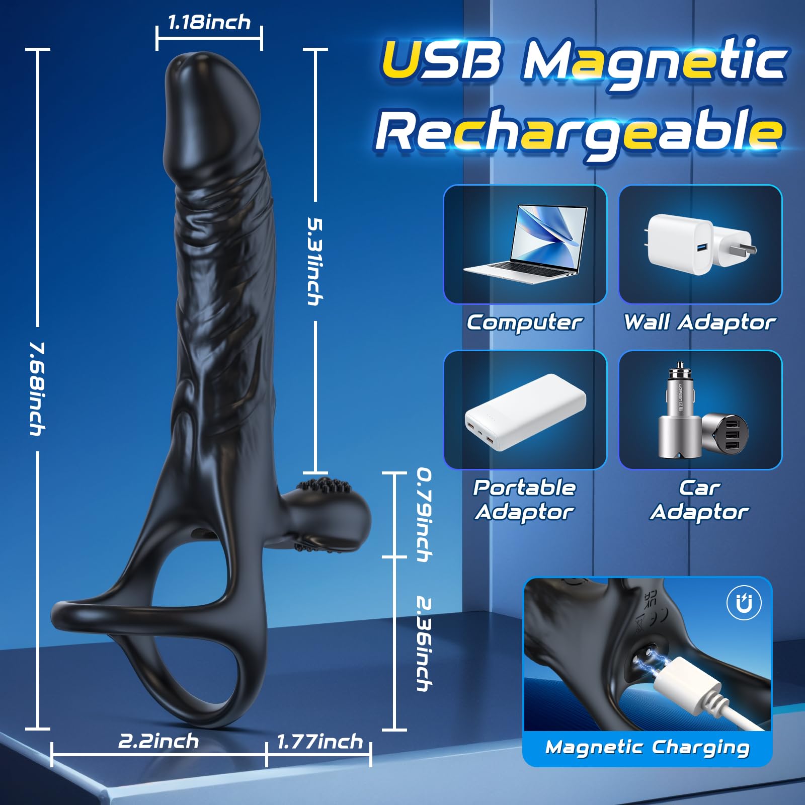 🔥New Arrival in November🔥 Wearable Vibrating Dildo, Dual-Insertion Multifunctional Sex Toy