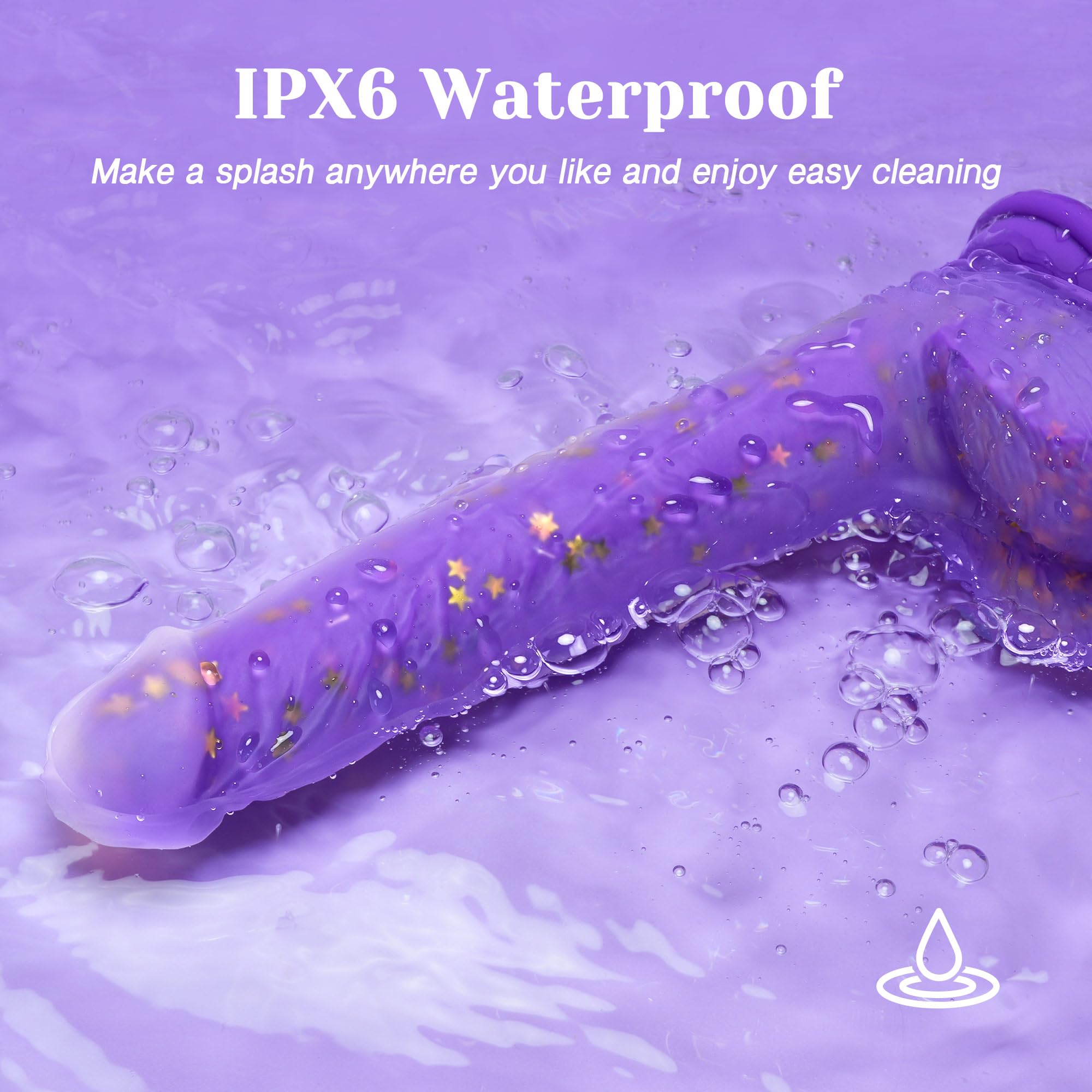 🔥Brand New Design🔥Fantasy Comes to Life with Amethyst Penis💜Thrust Heated Dildo Vibrator