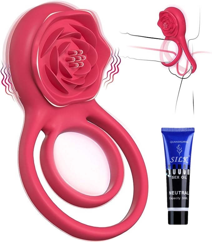 🌹Rose Lock Semen Ring Massager⭕