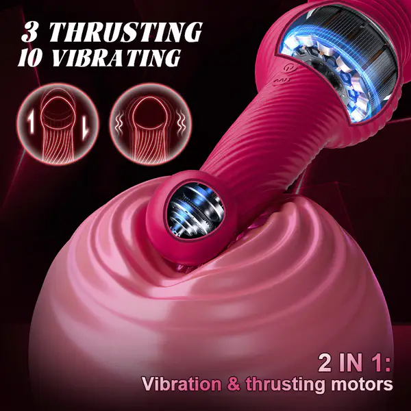 💥💥Knot Monster 3 thrusts 10 vibrations 360° swing dildo