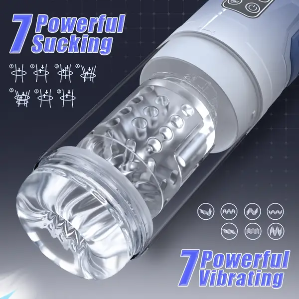 👑5 IN 1 Function Male Stroker Masturbator & Penis Pump