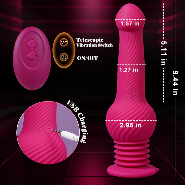 💥💥Knot Monster 3 thrusts 10 vibrations 360° swing dildo