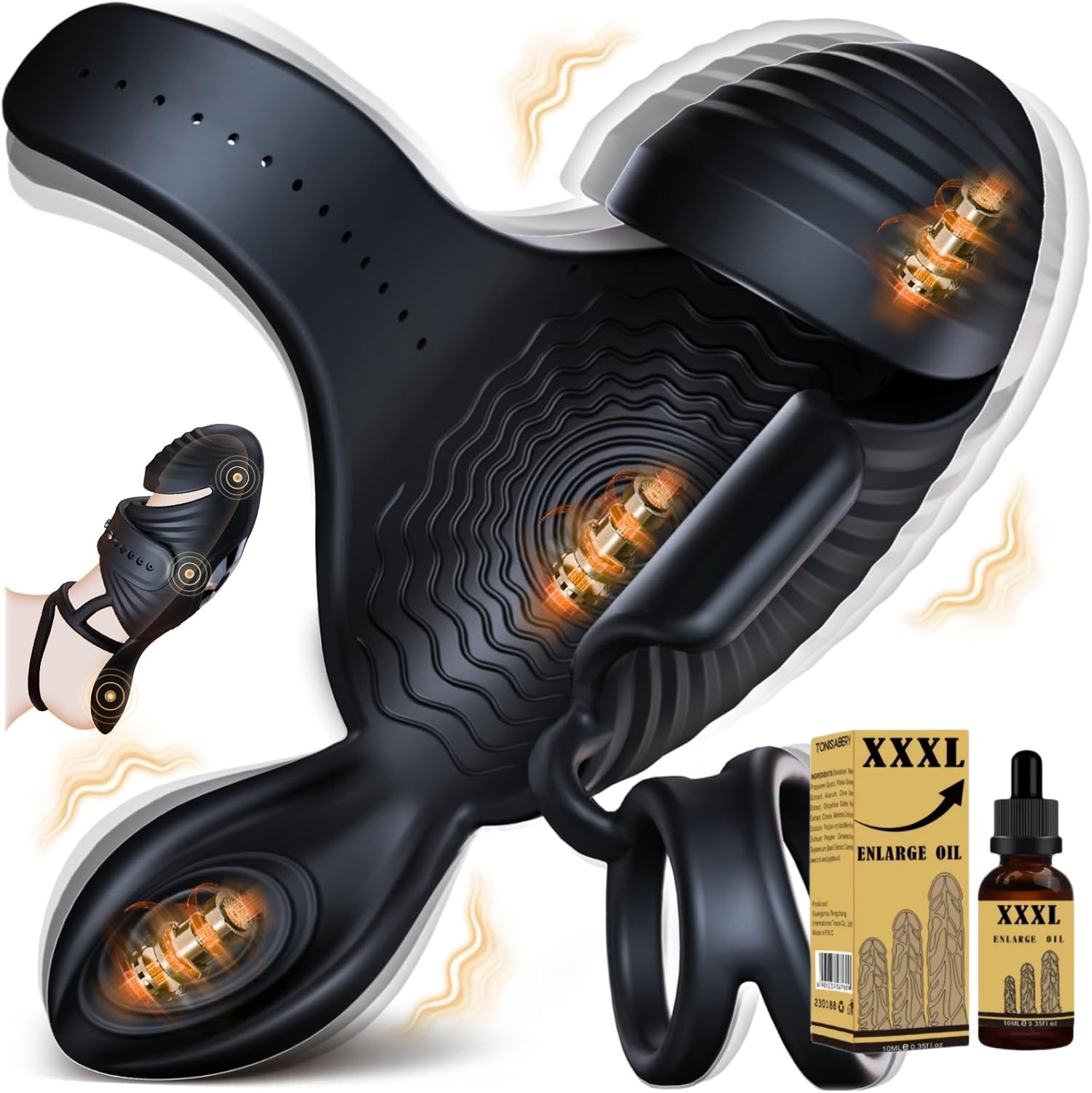 🔥2025 New Toys-💥4-in-1 Adjustable Male Masturbator Penis Training Vibrator