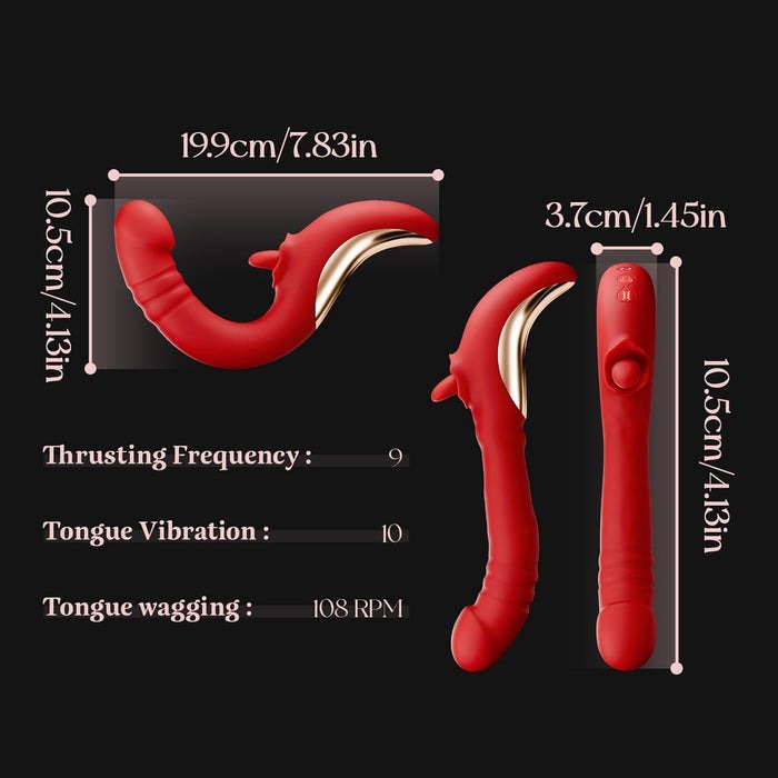 🏆G-spot Vibrator with Licking & Thrusting