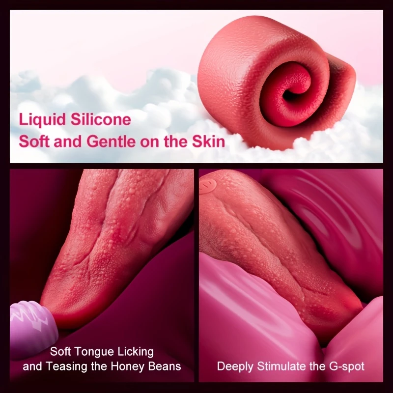 👑👑Female licking vibrator tongue toy