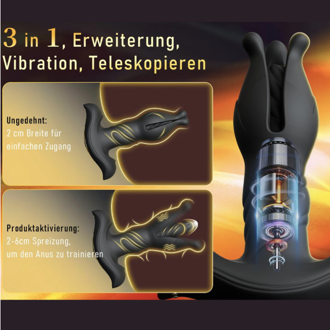 🔥2025 Hot Design 🌺3-in-1 Expanding Petal + Retractable Dirty Dildo + Double-Ring Penis Ring