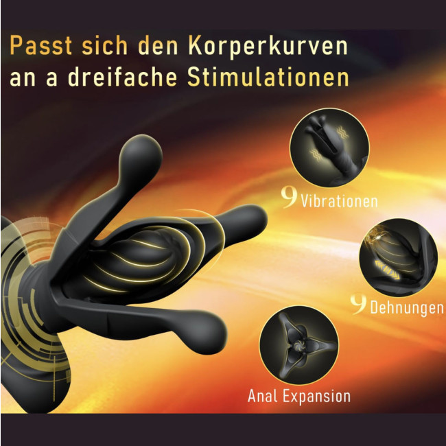 🔥2025 Hot Design 🌺3-in-1 Expanding Petal + Retractable Dirty Dildo + Double-Ring Penis Ring