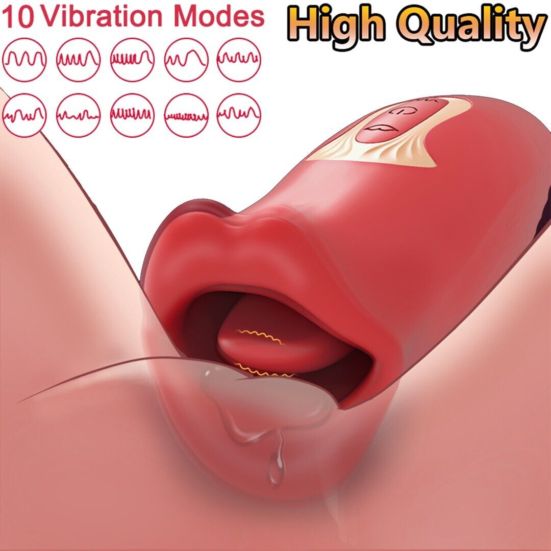 🔥👑Rose Sucking Vibrator Oral Clitoral Licking Tongue G-Spot Nipple Stimulator Sex Toy