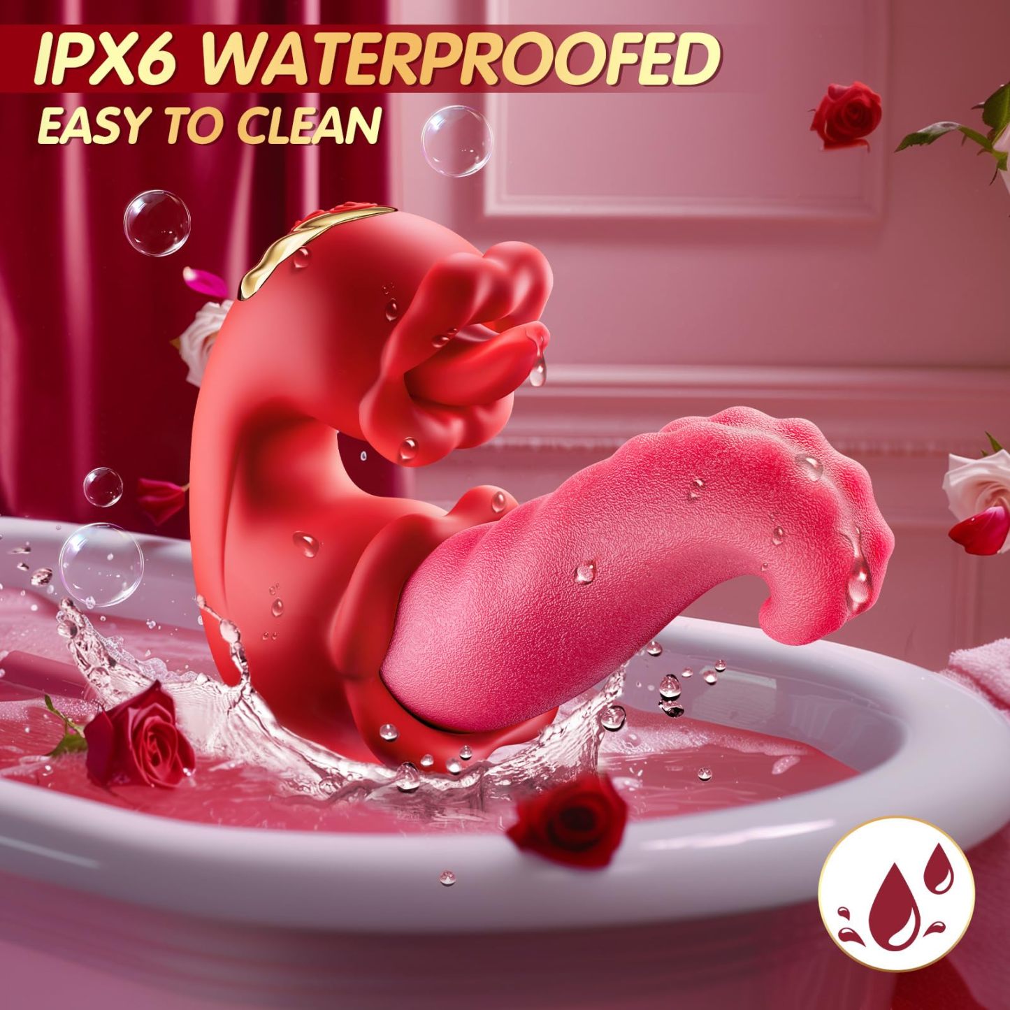 😍2024 Most Popular Adult Sex Toys for Women - 4 in 1 Tongue Thrust Vibrator Dildo