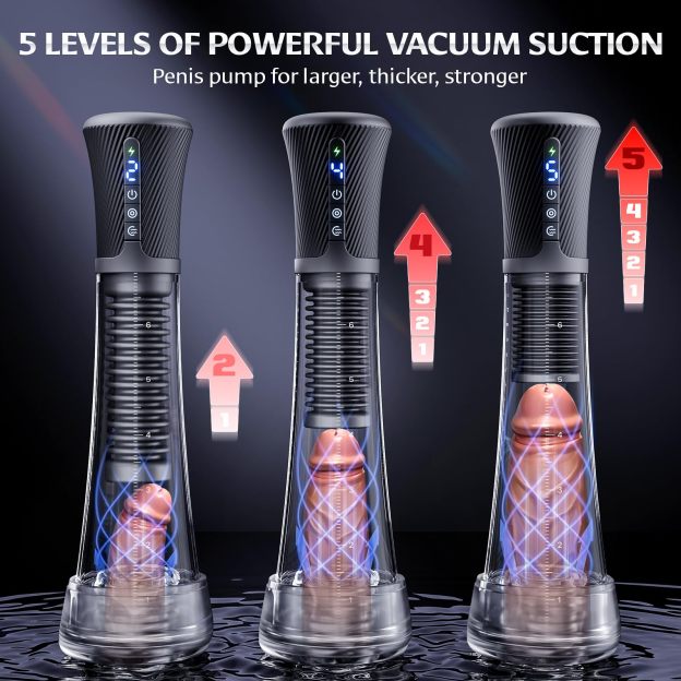😍2025 Penisvergrößerungspumpe 💪– 💥Dreifache Stimulation durch Saugen, Vibration und Elastizität!💦