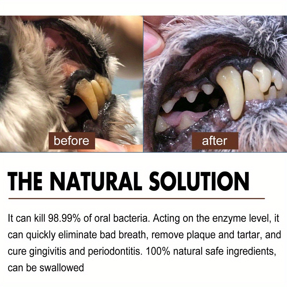 🔥Teeth Cleaning Spray for Dogs & Cats, Eliminate Bad Breath, Targets Tartar & Plaque, Without Brushing