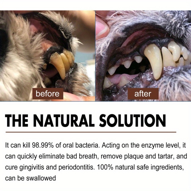 🔥Teeth Cleaning Spray for Dogs & Cats, Eliminate Bad Breath, Targets Tartar & Plaque, Without Brushing