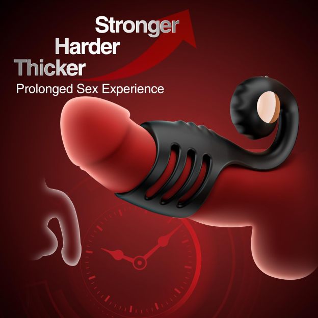 😍Unique Couples Masturbation Cock Ring Vibrator💥 - 🔥Male Sex Toys✨