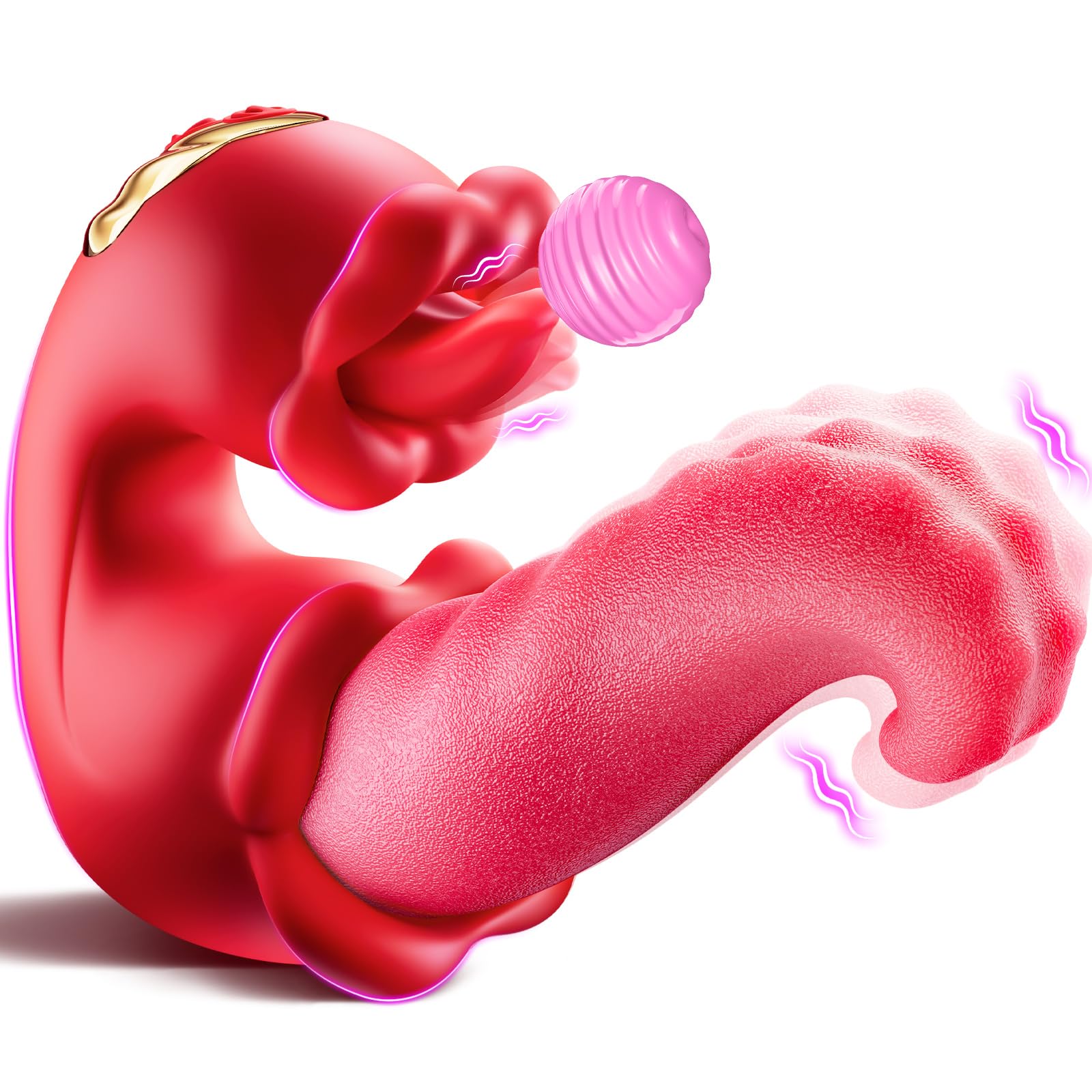 😍2024 Most Popular Adult Sex Toys for Women - 4 in 1 Tongue Thrust Vibrator Dildo