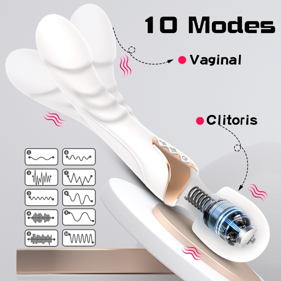 🎁2023 -Powerful Female Vibrator 10 Modes Clitoral Stimulator G-spot Massager😍
