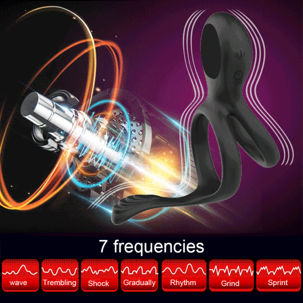 🎁2023-Male Double Cock Ring Vibrator🔥