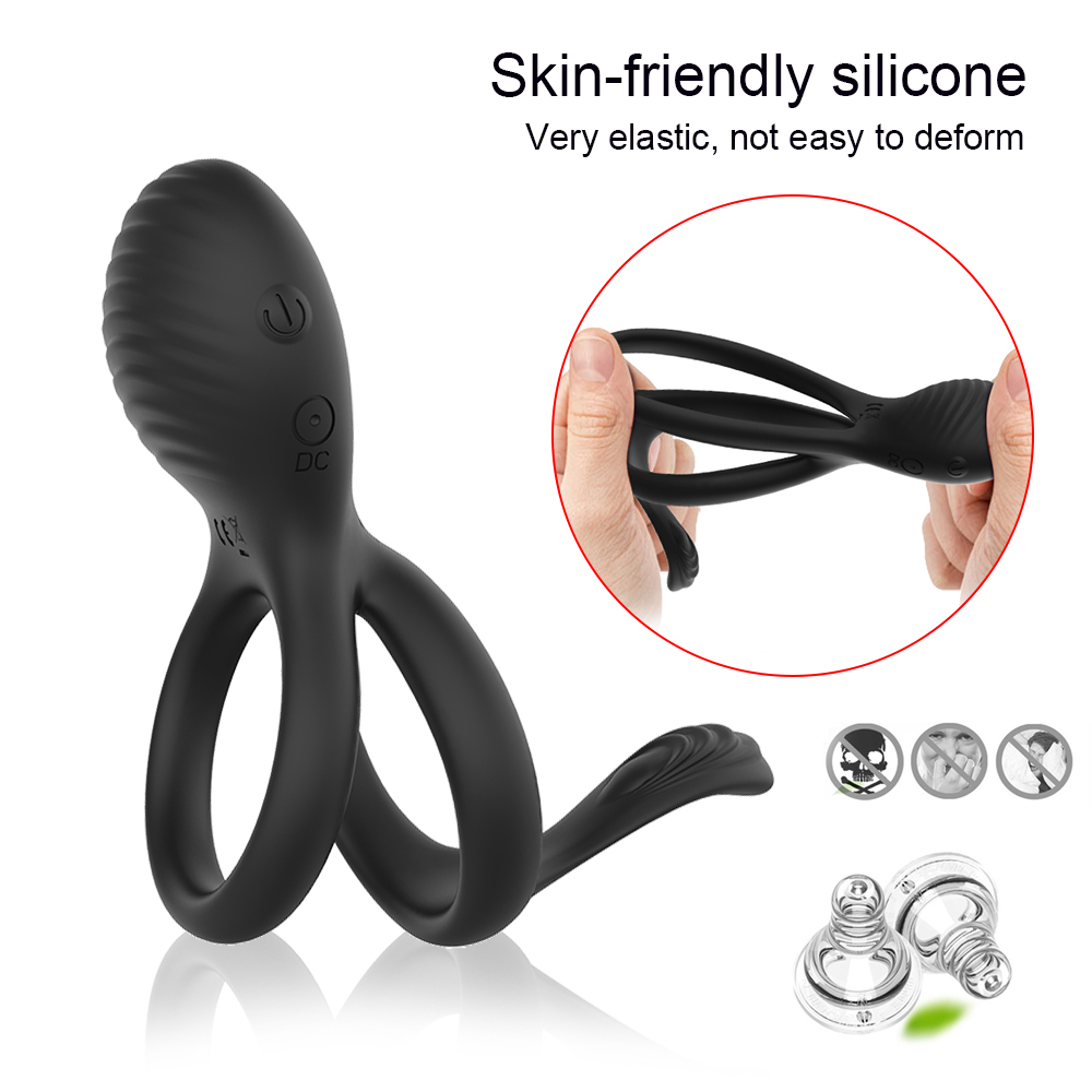 🎁2023-Male Double Cock Ring Vibrator🔥