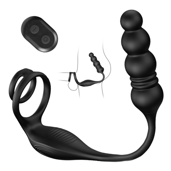 🏆2025 Hot Selling Product - 😍Thrust Vibration Prostate Massager with Cock Ring