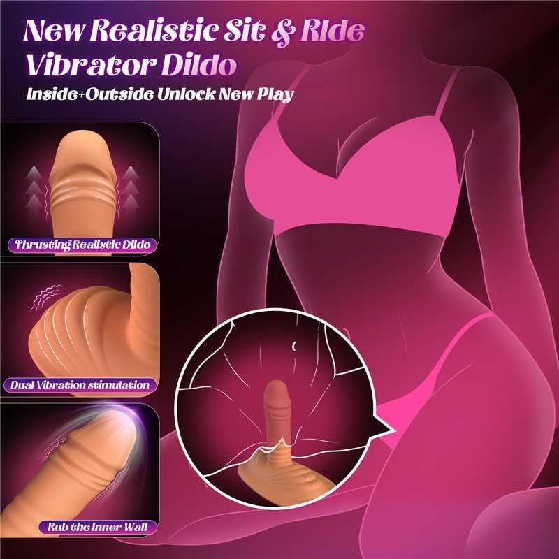 💥Hot-selling Dildo-Female Sex Toy Riding Vibrator Dildo