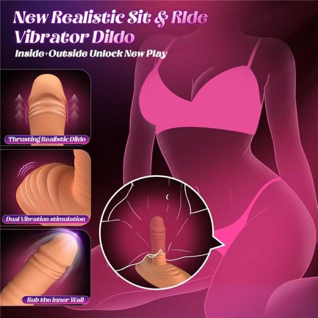 💥Hot-selling Dildo-Female Sex Toy Riding Vibrator Dildo