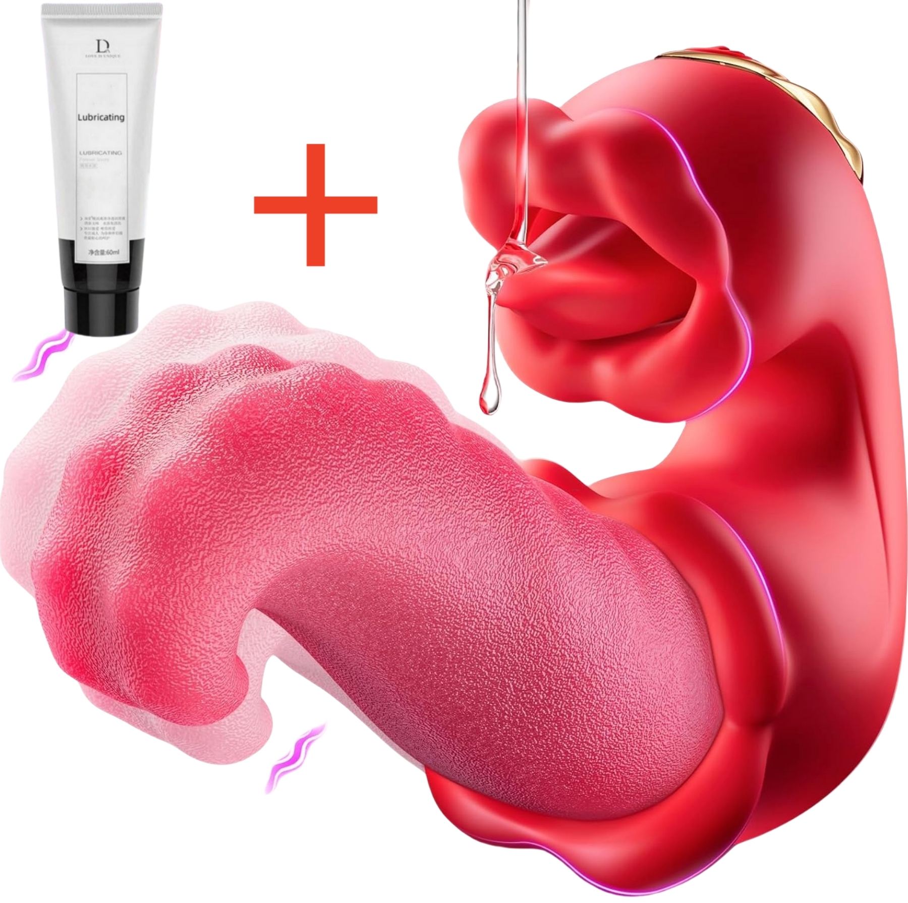 😍2024 Most Popular Adult Sex Toys for Women - 4 in 1 Tongue Thrust Vibrator Dildo