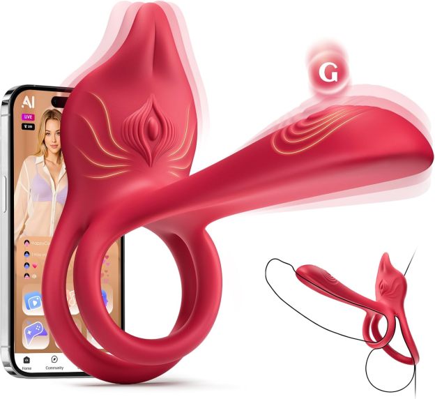 🎁Enchanted Girl Luxe Smart Vibrating Ring – App-Controlled Pleasure for Couples 💫