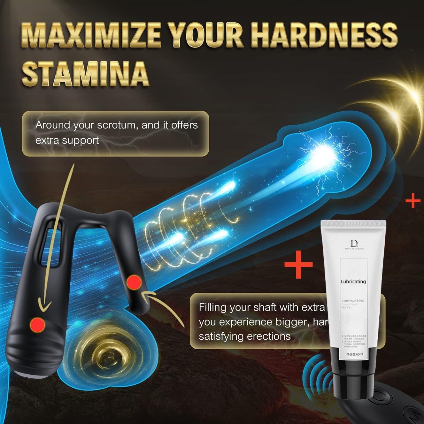 🎀Specially launched in 2024-💍Speeds Male Penis Vibrating Cock Ring Vibrator Sex Toys For Men