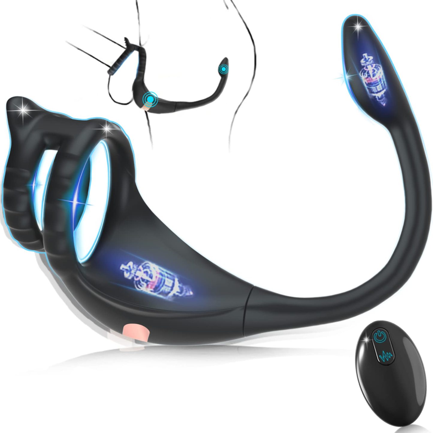 2024 new massager😍💥-Vibrating cock ring odor stimulator🎀