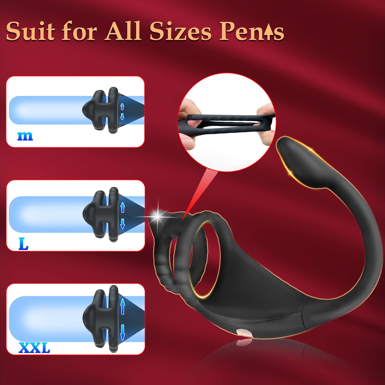 2024 new massager😍💥-Vibrating cock ring odor stimulator🎀