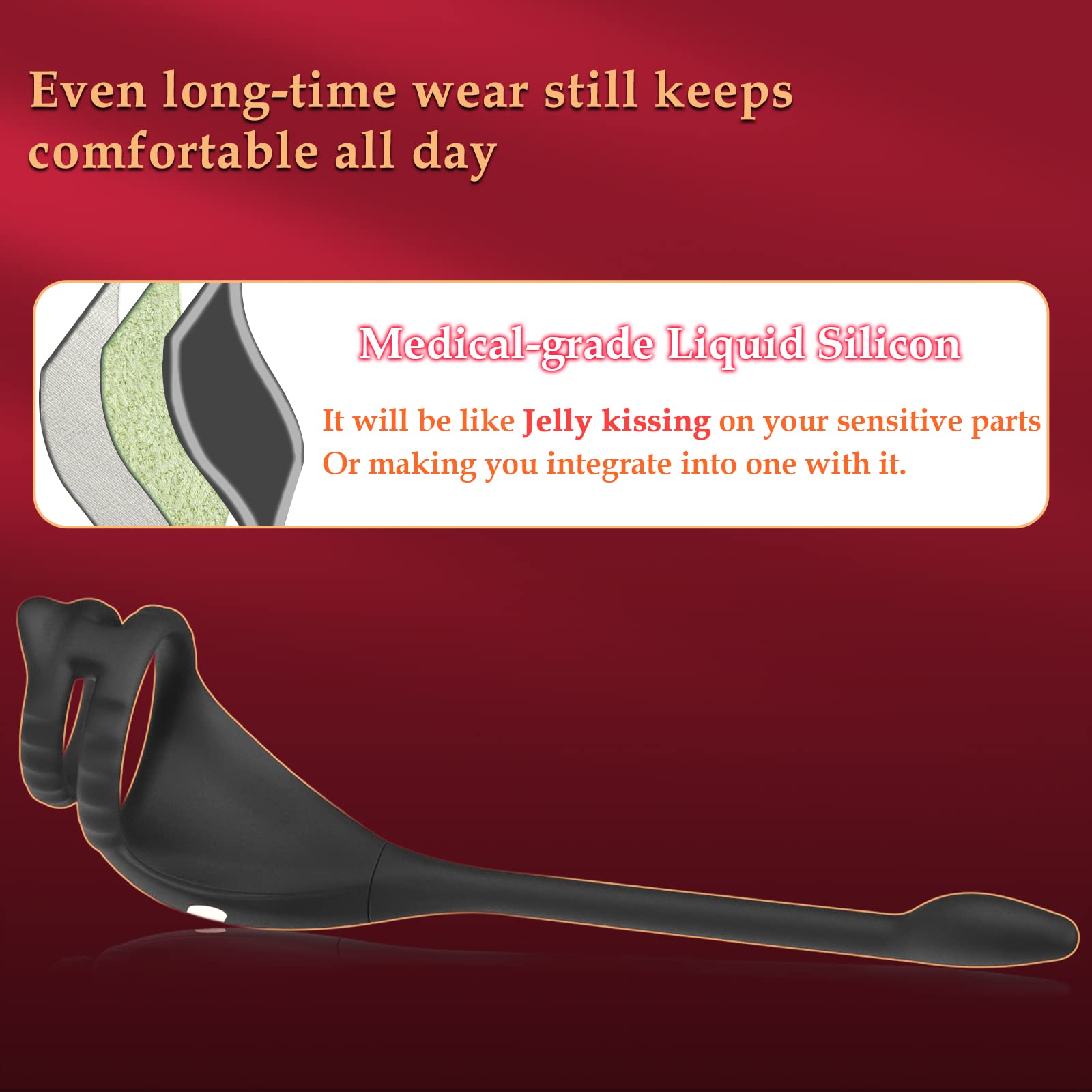 2024 new massager😍💥-Vibrating cock ring odor stimulator🎀