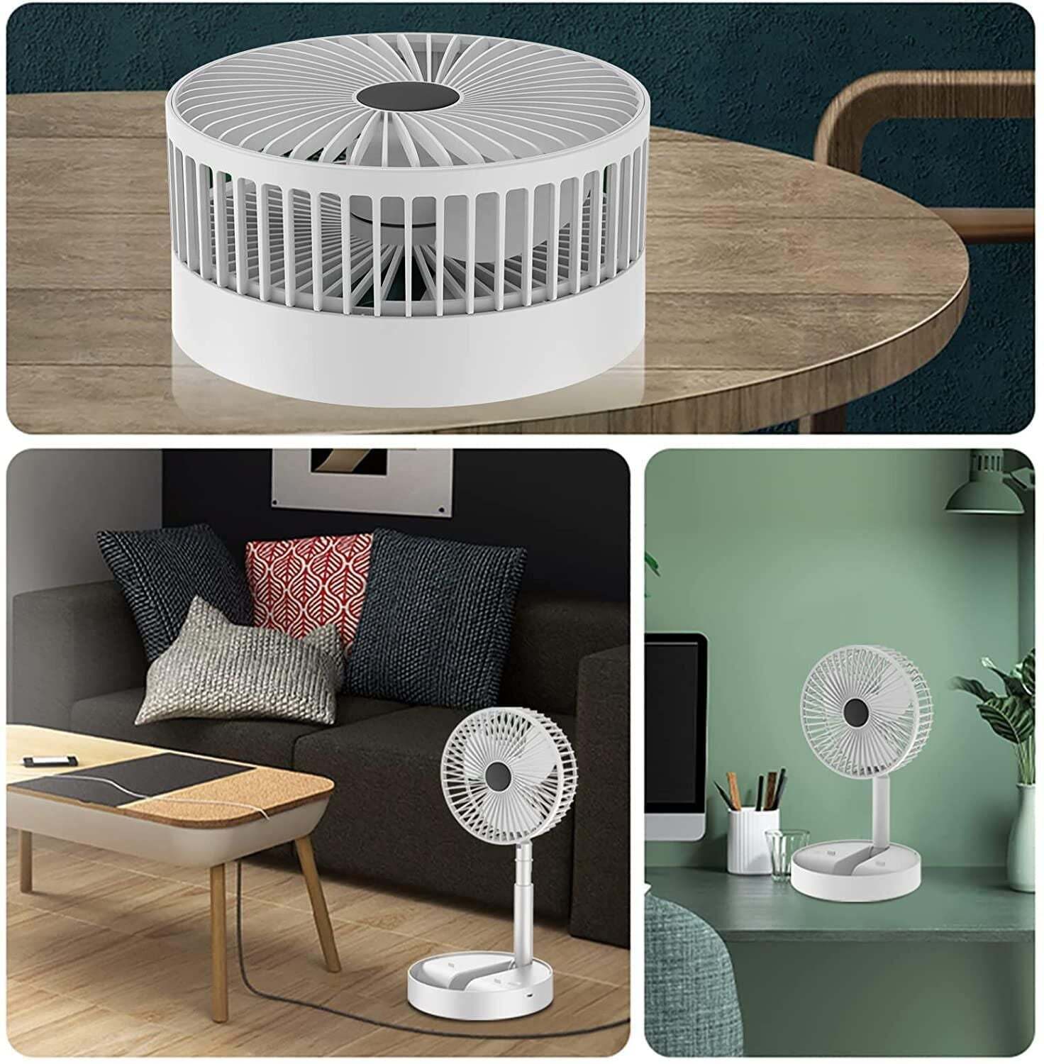 NEW RECHARGEABLE USB FOLDING FAN 3 Blade Table Fan ( Pack of 1) 1